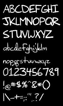 alphabet shown using the Beryl font