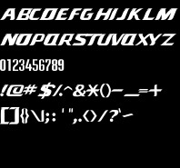 alphabet shown using the Wayne Fonts font